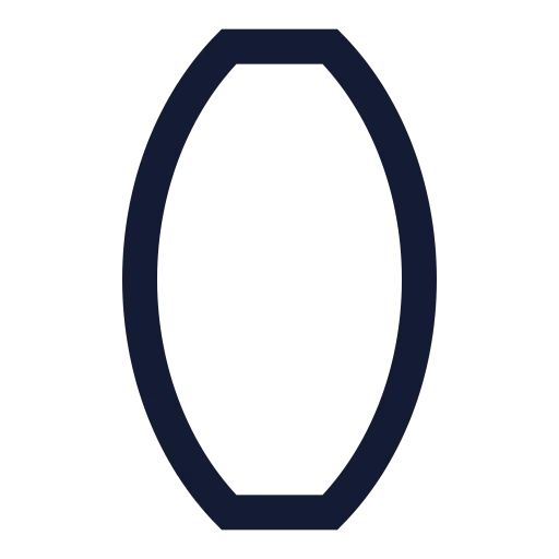 Lens Convex Icon in Stroke Sharp style