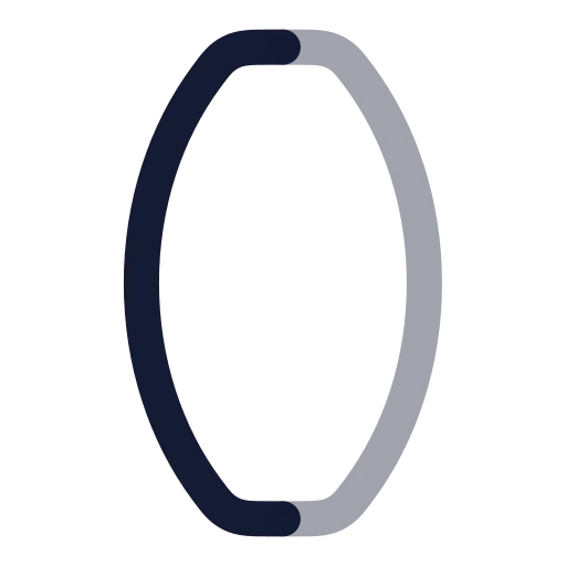 Lens Convex Icon in Twotone Rounded style