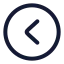 Lessthancircle icon with stroke rounded style