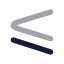 Lessthanorequal icon with bulk rounded style
