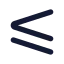 Lessthanorequal icon with solid standard style