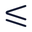 Lessthanorequal icon with stroke standard style