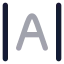 Letterspacing icon with bulk rounded style