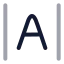 Letterspacing icon with twotone rounded style