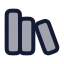 Libraries icon with duotone rounded style