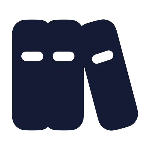 Library Big Icon in Solid Rounded style