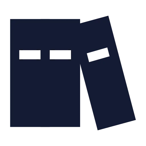 Library Big Icon in Solid Sharp style