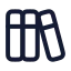 Librarybig icon with stroke rounded style