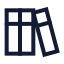 Librarybig icon with stroke sharp style