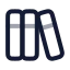 Librarybig icon with twotone rounded style
