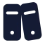 Library icon with solid standard style