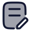 Licensedraft icon with duotone rounded style