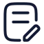 Licensedraft icon with stroke rounded style