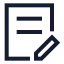 Licensedraft icon with stroke sharp style