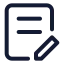 Licensedraft icon with stroke standard style