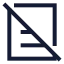 Licenseno icon with stroke sharp style