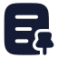 Licensepin icon with solid rounded style