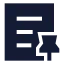 Licensepin icon with solid sharp style