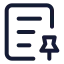 Licensepin icon with stroke standard style