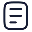 License icon with stroke rounded style