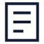 License icon with stroke sharp style