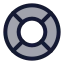 Lifebuoy icon with duotone rounded style