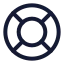 Lifebuoy icon with stroke rounded style