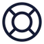Lifebuoy icon with stroke sharp style
