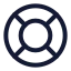Lifebuoy icon with stroke standard style