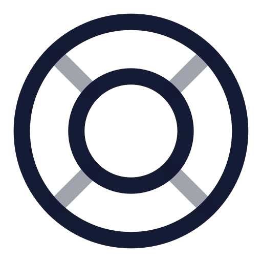 Life Buoy Icon in Twotone Rounded style