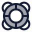 Lifebuoy icon with duotone rounded style