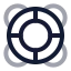 Lifebuoy icon with twotone rounded style