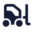Lifttruck icon with solid standard style