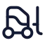 Lifttruck icon with stroke rounded style