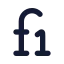Ligature icon with solid rounded style