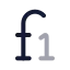 Ligature icon with twotone rounded style