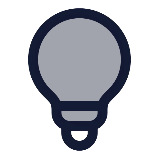 Lightbulb Icon in Duotone Rounded style