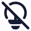 Lightbulboff icon with solid rounded style