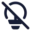 Lightbulboff icon with solid standard style