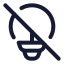 Lightbulboff icon with stroke rounded style