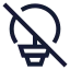 Lightbulboff icon with stroke sharp style