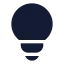 Lightbulb icon with solid standard style