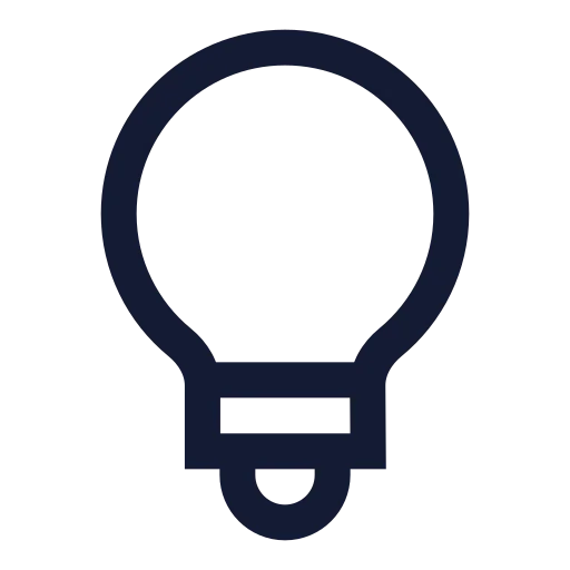 Lightbulb Icon in Stroke Sharp style
