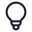 Lightbulb icon with stroke standard style