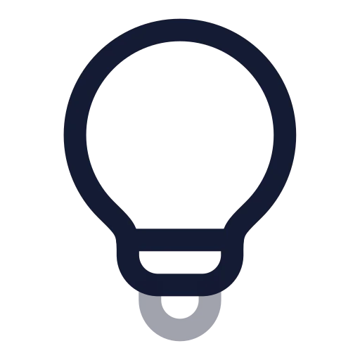 Lightbulb Icon in Twotone Rounded style