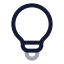 Lightbulb icon with twotone rounded style