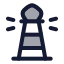 Lighthouse icon with duotone rounded style