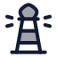 Lighthouse icon with duotone standard style