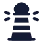 Lighthouse icon with solid standard style