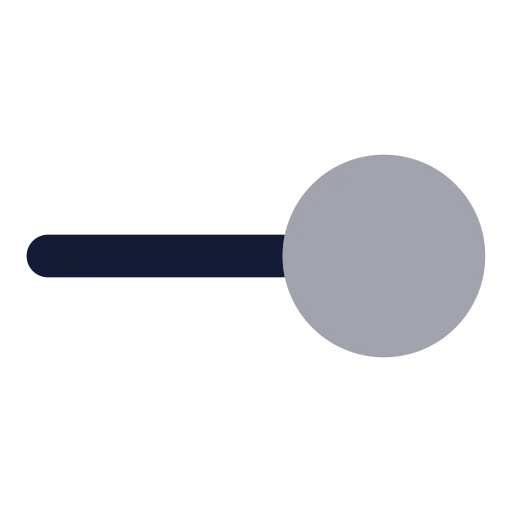 Line Dot Right Horizontal Icon in Bulk Rounded style